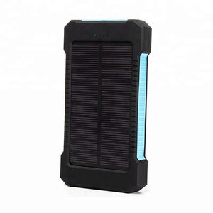 แบตเตอรี่สำรองพลังงานแสงอาทิตย์กันน้ำ-20000mAh แบตเตอรี่ลิเธียมโพลิเมอร์แบบคู่พอร์ต USB พร้อมกำลังไฟ 25W และไฟส่องสว่างสำหรับการเดินทาง - Product Image 1
