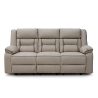 Ensemble de canapés inclinables sectionnels manuels en cuir moderne Geeksofa 3 2 1 avec console pour salon
