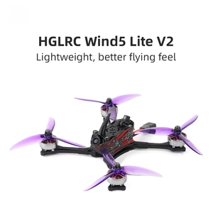 Drone de course FPV HGLRC Wind5 Lite V2 5 pouces BNF ELRS 2.4G 6S 195mm d'entreaxe SPECTER F722 Lite <span class=keywords><strong>Zeus</strong></span> 350mW VTX - Product Image 1