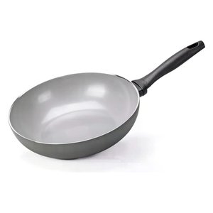 Wok de Aluminio Antiadherente con 1 Asa (28cm) MELODIA FINEGRES Gris 0000994328 - Product Image 1