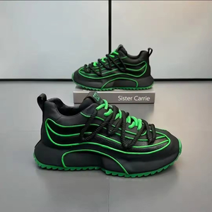 Zapatos Deportivos de Lujo Ligero para Hombre, Transpirables, con Cordones, Antideslizantes, con Diseño para Aumentar la Altura, para Caminar en Todas las Temporadas - Product Image 5