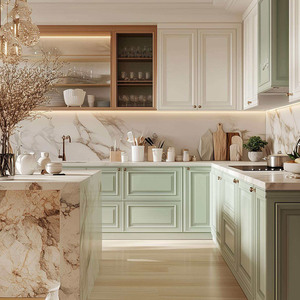 Mobili da <span class=keywords><strong>Cucina</strong></span> Ecologici <span class=keywords><strong>in</strong></span> Stile Europeo, Popolari e Intelligenti, con Cerniere, Spedizione Rapida, Design Moderno Personalizzabile - Product Image 1