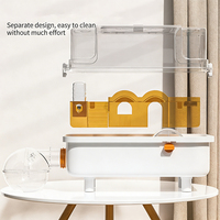 Cage de transport pour hamster luxueuse, multifonctionnelle, durable, en ABS, surdimensionnée, panoramique, transparente, écologique et personnalisable
