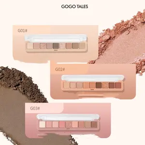 Groothandel Gogo Tales Nieuw Ontwerp Hoge Pigment Muti-Kleur Parelmoer Aarde Kleur Cosmetische Oogschaduw Poeder Voor Poeder Oogschaduw