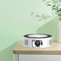 Projecteur portable intelligent HTP H66 LED LCD 1080P pour canapé, avec son stéréo HIFI et courte focale