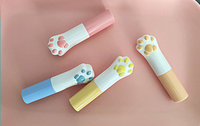 Vente flash : contenants à gloss à lèvres 4g, vides, mignons, en forme de patte de chat, emballage pour baume à lèvres, tubes à rouge à lèvres en plastique créatifs, bouchon à vis