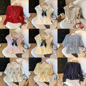 <span class=keywords><strong>เสื้อ</strong></span>สเวตเตอร์ถักไหมพรมผู้หญิงแบบขายส่ง คละแบบ ดีไซน์<span class=keywords><strong>เสื้อ</strong></span>ยืดแขนสั้นทรงโอเวอร์ไซส์ <span class=keywords><strong>แขน</strong></span>ทรง<span class=keywords><strong>ปีกค้างคาว</strong></span> แบบโปร่ง - Product Image 2