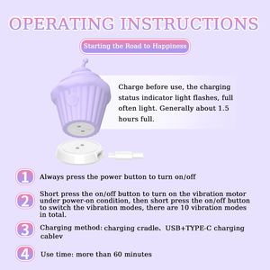 마그네틱 충전베이스 USB 전원 여성 바람둥이 아이스크림 핥는 진동기 다중 주파수 G-Spot 자위대 섹스 토이 여성용 - Product Image 2