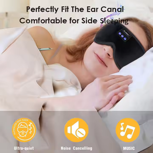 Masque de sommeil musical 3D V5.4 avec écouteurs intégrés, 100% occultant, réduction du bruit, direct usine, cadeaux - Product Image 3