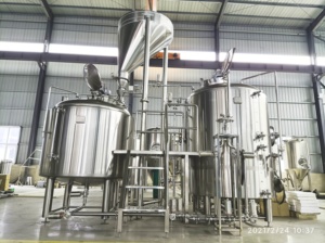 ระบบโรงเบียร์ Tonsen 400L แบบสามถังในสองโครงสร้าง อุปกรณ์โรงเบียร์ขนาดเล็ก ทำจากสแตนเลส อุปกรณ์ต้มเบียร์คราฟต์ - Product Image 3