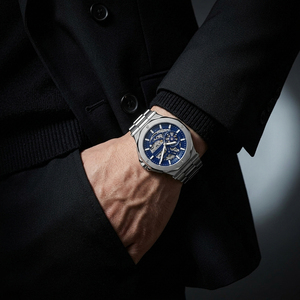 Montre mécanique pour homme DK&<span class=keywords><strong>YT</strong></span> en acier inoxydable rose doré, étanche, chronographe sportif lumineux, mode Reloj Para Hombre - Product Image 5