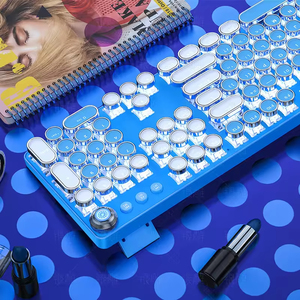 Teclado Mecánico Retro Steampunk con Cable, Retroiluminación RGB, Interfaz USB, en Inglés, para Laptop, E-Sports, Eje Verde, para Juegos - Product Image 6