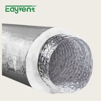 Conduit d'air flexible à isolation thermique, conduit flexible isolé en laine de verre pour la climatisation et le chauffage