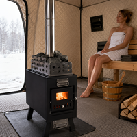 Poêle à bois pour sauna Warmfire, fabrication directe en usine, 18 kW, acier inoxydable 304, robuste, avec cheminée longue pour sauna de villa