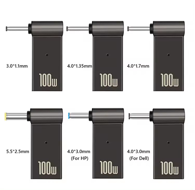 USB C 4.5mm Laptop Charging Adapter 100W PD Connector Tip for DELL Brand New Female Type C Male DC 4.5 X 3.0mm Barrel Mobile Pho