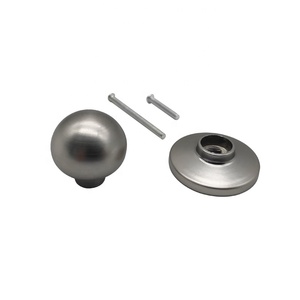 Pomo plegable de níquel satinado con placa trasera para armarios, cajones, armarios, tocadores en el dormitorio, sala de estar, hecho de aleación de zinc - Product Image 3