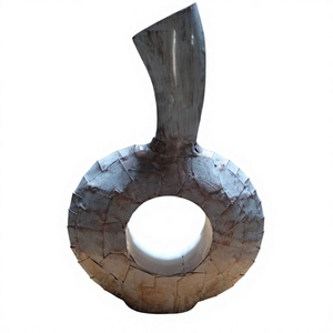 Vase à fleurs de style zen asiatique, accessoires de décoration intérieure, vases côtiers, artisanat, plantes artificielles en métal, pot de fleurs, fournitures pour événements - Product Image 1