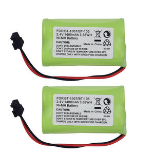 แบตเตอรี่ Ni-Mh 2.4V 1400mAh สำหรับเปลี่ยนโทรศัพท์ Uniden BT-1007 BT-105 - Product Image 2