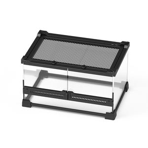 DRH Maßgefertigtes <span class=keywords><strong>Terrarium</strong></span> aus Gehärtetem Glas für Reptilien und Amphibien, Hamster, Igel, Kleintiere, Regenwald-Becken mit Doppeltür - Product Image 6