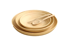 Meilleures ventes 2026 – Assiettes et bols en bambou naturel écologique, design champêtre, haute qualité pour la maison, les restaurants et les hôtels - Product Image 5