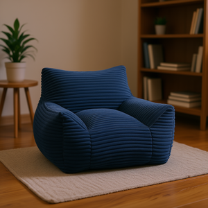 Db Oversized Comfy <b>Velvet</b> Bean Bag <b>Chair</b> With Armrests For Living Room Home Office Lazy Floor Sofa Contemporary Design - Product Image 2