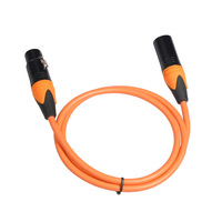 Câble XLR symétrique mâle-femelle pour microphone à condensateur de console de mixage, avec tête en alliage de zinc blindée couleur et aiguille plaquée argent