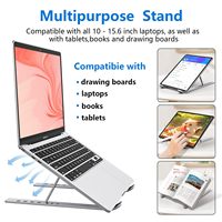 Offre Spéciale Support Vertical Pliable Portable en Acier Carbone pour Ordinateur Portable, Réglable en Hauteur