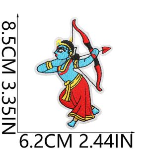 Happy Diwali <b>Iron</b>-On Embroidered Nonwoven Felt Polyester Thread Cloth Patch Indian Festival Sticker Candle Lotus Embroidery - Product Image 3