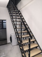 Meilleures nouvelles balustrades d'escalier en acier au carbone et PVC, design contemporain personnalisé, villa duplex, garde-corps d'escalier simple, pièces de colonnes d'escalier