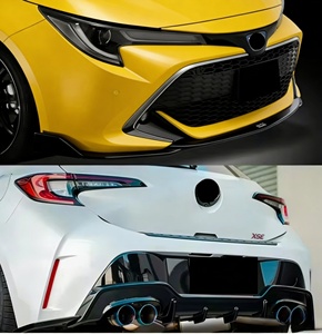 Accessori Auto per <span class=keywords><strong>Toyota</strong></span> <span class=keywords><strong>Corolla</strong></span> <span class=keywords><strong>Hatchback</strong></span> 2019-2022 Kit Carrozzeria ABS Labbro Anteriore Labbro Posteriore Minigonne Laterali Copertura Posteriore Non Verniciata - Product Image 4