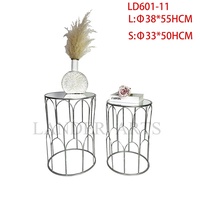 Ensemble de 2 tables basses en métal doré, décoratives, en fer, écologiques, style américain, mobilier moderne pour la maison, salon, vente en gros