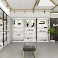 Vitrine peinte sur mesure pour salon de beauté cosmétique boutique de chaussures sac présentoir élégant étui de décoration pour échantillon de salle d'exposition