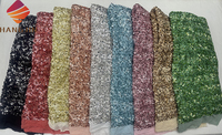 Tissu en dentelle à sequins pour robe de soirée, tissu en dentelle à sequins 3D, tissu en dentelle à sequins nigérian, tissu en dentelle à sequins pour robe de mariée, design tendance