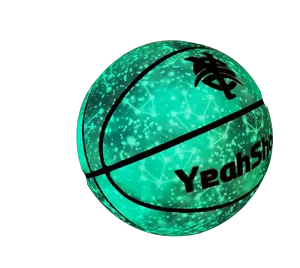 YeahShoot Customized Light Up Basket Balls Pu Skin Glow In The Dark Basketball Good Quality
