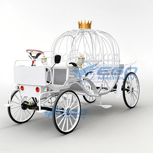 XCEGO Prix d'usine Carrosse de mariage royal blanc à siège creux en forme de citrouille, électrique, pour excursions panoramiques et expositions, Henan - Product Image 2