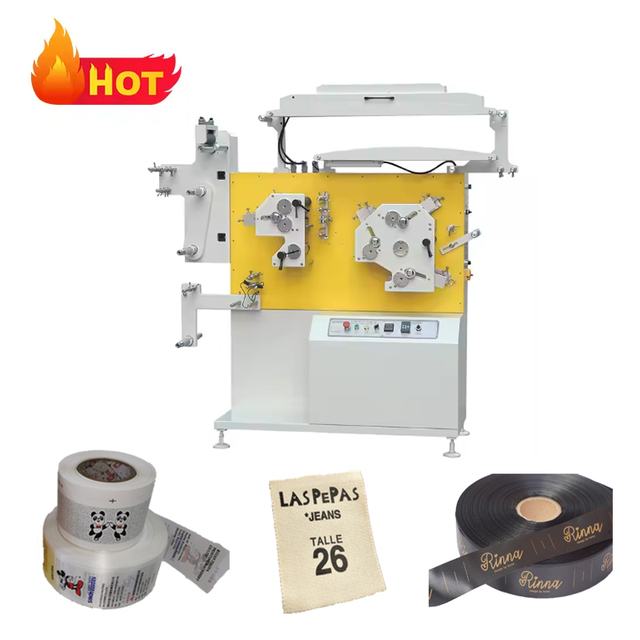 Flexo Roll Printing Machine Non Woven 2 3 4 Color Grosgrain Fabric Nylon Cloth Satin Ribbon Taffeta Flexo Label Printing Machine