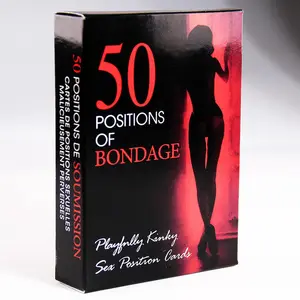 Set kartu permainan seksi untuk posisi seksual bermain 50 posisi Bondage kartu seks