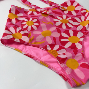 कस्टम 2026 नवीनतम टाई डाई महिलाओं के स्विमसूट सेक्सी 2 टुकड़े बिकनी सेट समुद्र तट उच्च कमर वाली बिकनी - Product Image 4