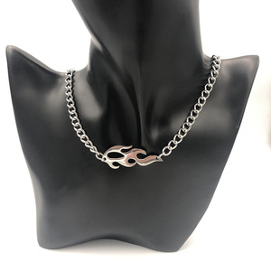 Collar con colgante de llama de acero inoxidable para hombre, cadena Hip Hop H1051 - Product Image 2