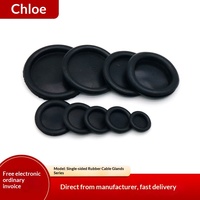 Anneau de protection en caoutchouc simple face, étanche et anti-poussière, pour trou de câblage et trou de tablier, pour armoire de distribution, Noir, Gris foncé