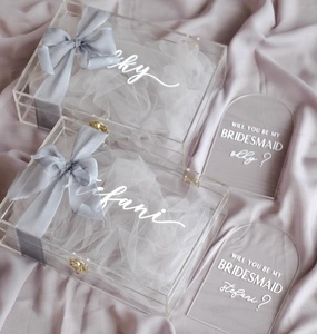 Confezione regalo trasparente trasparente all'ingrosso personalizzata con scatola acrilica per vetrina acrilica con serratura - Product Image 1