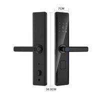 Serrure de porte intelligente TTlock Wi-Fi avec carte à puce biométrique d'empreintes digitales et clé de mot de passe Cloud électronique pour les serrures de porte d'air d'appartements