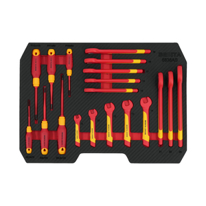 Kit d'outils isolants pour réparation de véhicules électriques certifié VDE, 38 pièces, adapté aux travaux automobiles et électriques. 6838S 38 Nouvelle solution d'outillage énergétique - Product Image 1
