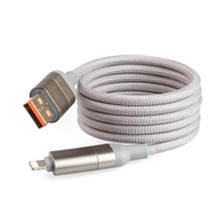 Kabel Data USB Type-C ke C Multifungsi 3A Pengisian Cepat Transfer Data Kecepatan Tinggi Berbahan Nilon untuk iPhone 16