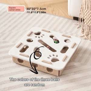 Jeu de puzzle interactif en feutre durable pour chat, thème Chantier de construction, avec empreintes de pattes, style simple, pour chats d'intérieur - Product Image 5