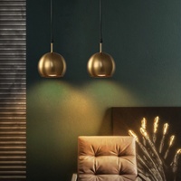 Suspension nordique en fer à suspension filaire pour chevet, chambre, salle à manger, comptoir de bar, style moderne et luxueux, lampe à tête unique