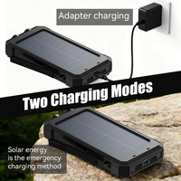 Batterie Externe Solaire 20000mAh Réelle avec Charge Rapide 22.5W, Double Lampe LED, Boussole et Étanchéité pour Téléphones SP5-20000