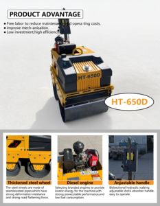 Mini Honda Engine Vibratory Double Drum <b>Road</b> <b>Roller</b> Diesel/Gasoline - Product Image 2