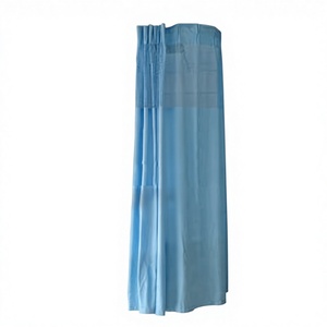 Tenda Divisoria Medica in Tessuto Poliestere Sospesa per Salone di Bellezza e Ospedale, Multicolore Opzionale, Trasparente - Product Image 1