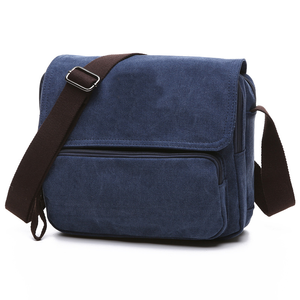 Sac bandoulière décontracté en toile de couleur unie, personnalisable, pour hommes et femmes, vente en gros à faible MOQ - Product Image 6